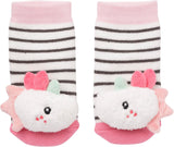 Fehn lekhandskesafari - apa och elefant babyfingerdockor & unicorn baby bell strumpor - babystrumpor med klockfunktion och enhörningshuvud - stimulera motorik och sinnen Bebe Toys Naty Shop