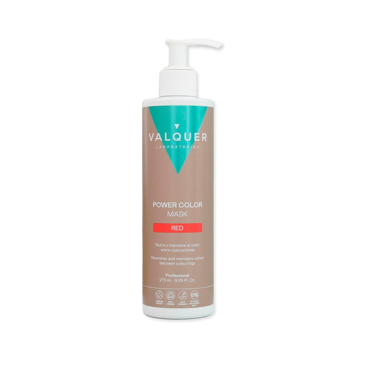Valquer Power Color Mask vegansk och silikonfri formulering Ger hårfärg 290 ml lila Naty Shop Hair Mask Röd 1 st (förpackning med 1)