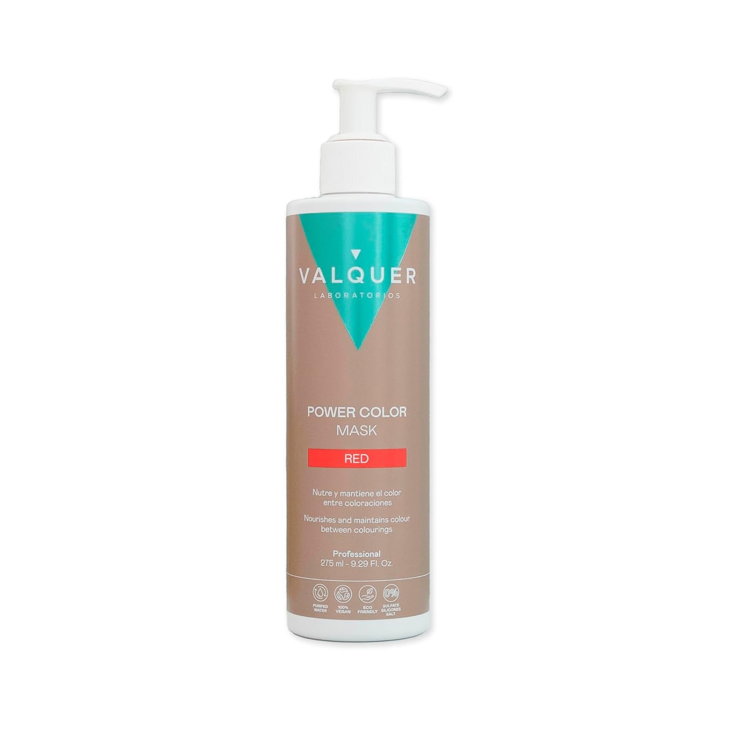 Valquer Power Color Mask vegansk och silikonfri formulering Ger hårfärg 290 ml lila Naty Shop Hair Mask Röd 1 st (förpackning med 1)
