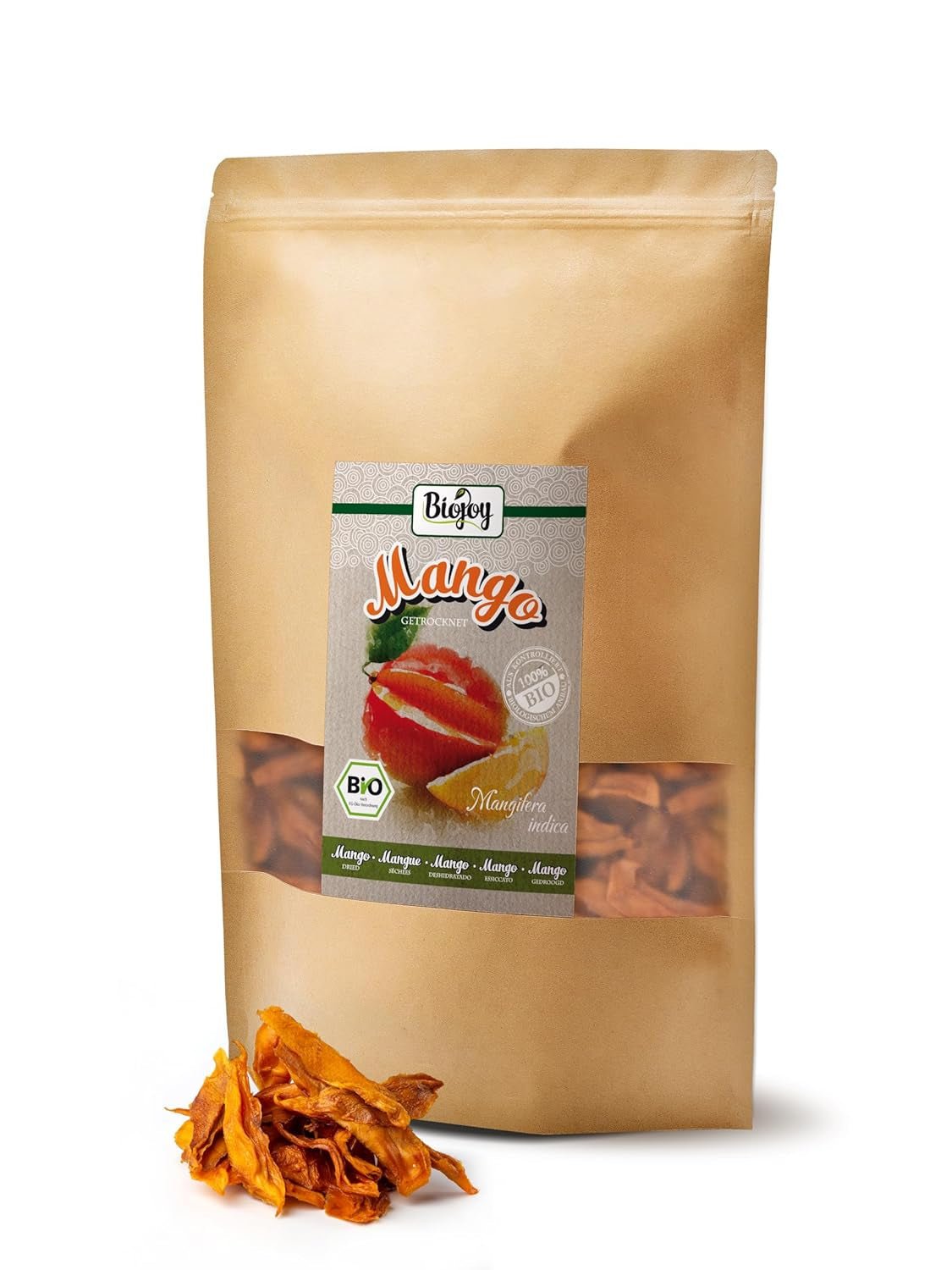 Biojoy BIO torkad mango (1 kg), osvavelfria Naty Shop torkade produkter