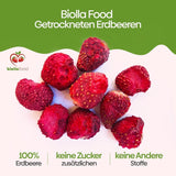 biolla mat hela torkade jordgubbar, 0,5 kg, 100% naturliga. Hälsosamma mellanmål för barn. Perfekt för smoothies, havremüsli, te och gröt. Lång hållbarhet. VEGAN, GLUTENFRI, RAW FOOD Naty Shop Dehydrerade produkter