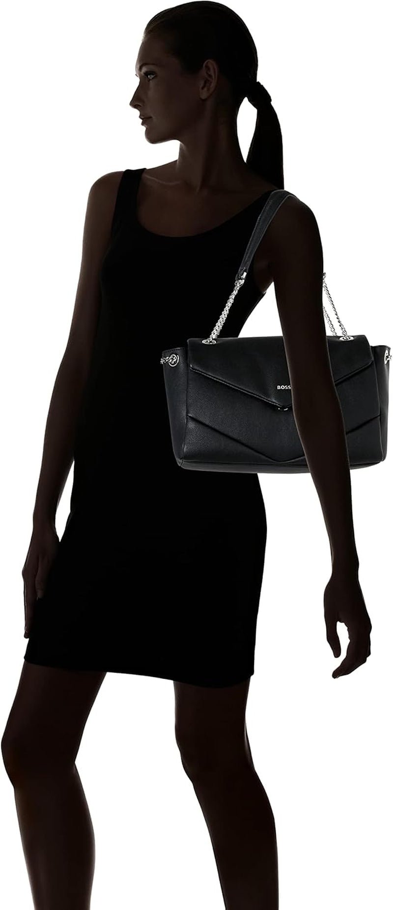 BOSS Damer Katlin Sh. Bag-Q Axelväska Black1 One Size Damväskor Naty Shop