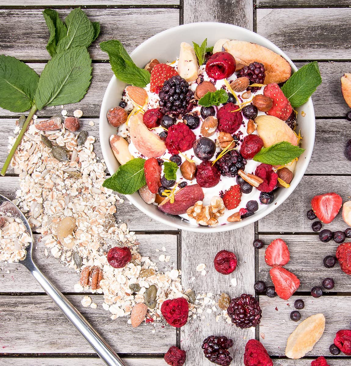 BRIX frystorkade frukter | Naturlig blandning av torkad frukt 115g | Great Taste Award för torkad frukt | Icke-GMO, glutenfria, veganska, undanhållna vitaminer Naty Shop Dehydrerade produkter