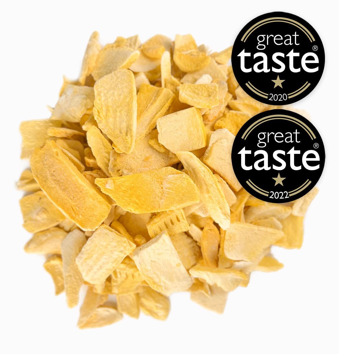BRIX frystorkad mango | Naturliga, torkade mangoskivor 95 g | Great Taste Award torkad frukt, frystorkad mango | Icke-GMO, glutenfria, veganska, undanhållna vitaminer Naty Shop Dehydrerade produkter