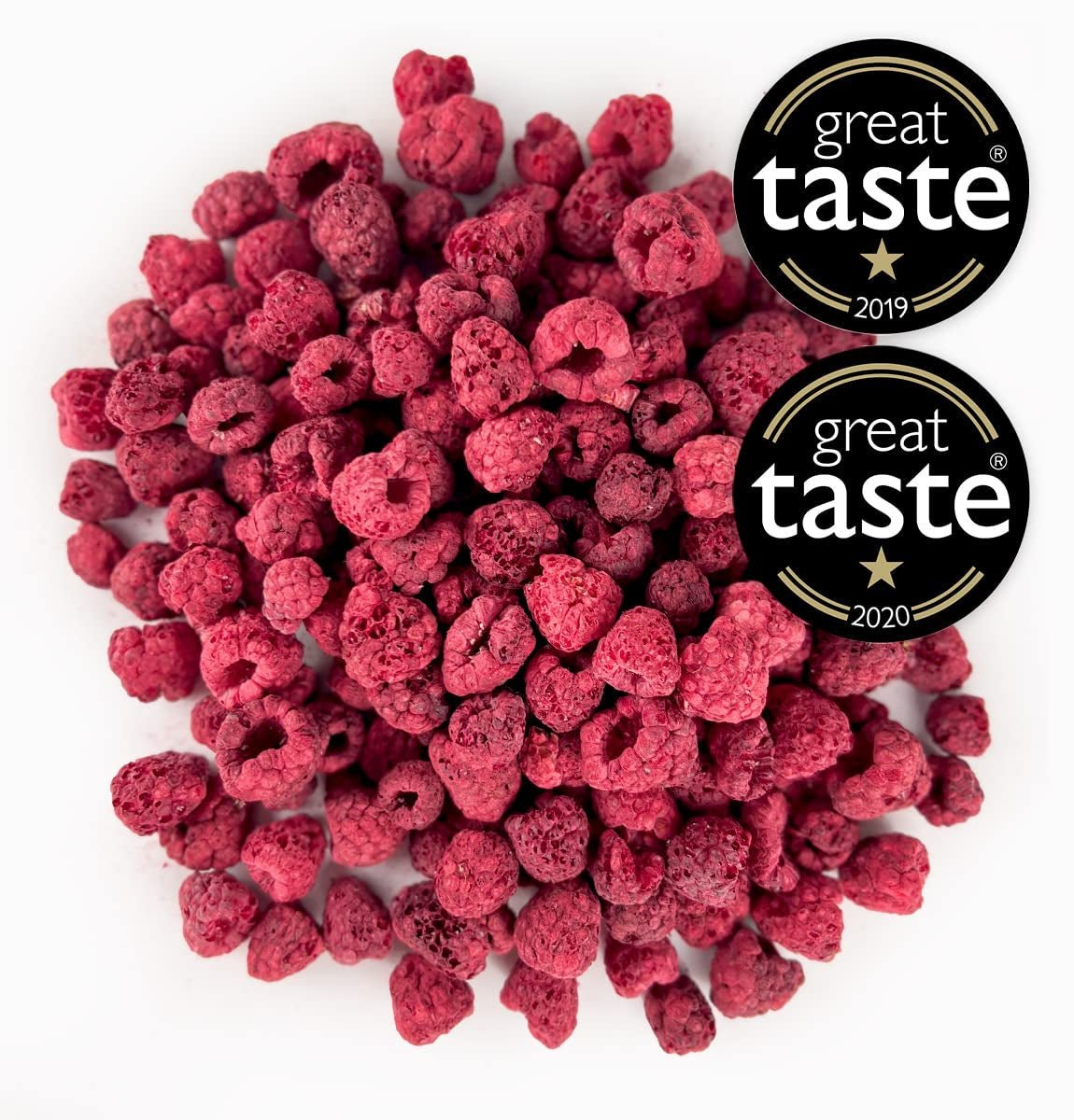 BRIX torkade hallon | Naturligt hallon, frystorkat 85 g | Great Taste Award för torkad frukt | Icke-GMO, glutenfri, vegan, konserverade vitaminer Naty Shop Dehydrerade produkter