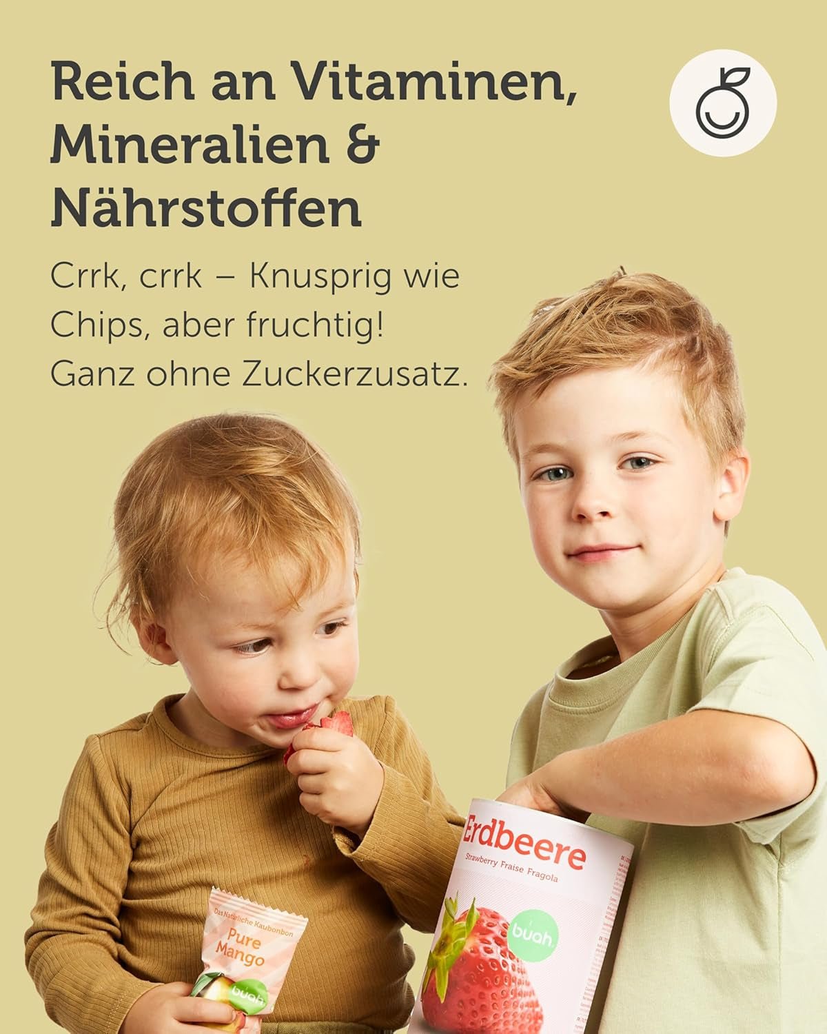 BUAH® Frystorkad ananas | Ananaschips som mellanmål eller till müsli och desserter | Idealisk ersättning för godis | Vegansk och utan tillsatt socker | 100 % frystorkad frukt | 200 g Naty Shop torkade produkter