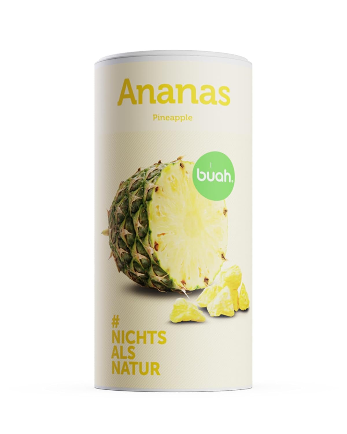 BUAH® Frystorkad ananas | Ananaschips som mellanmål eller till müsli och desserter | Idealisk ersättning för godis | Vegansk och utan tillsatt socker | 100 % frystorkad frukt | 200 g Naty Shop torkade produkter 200 G