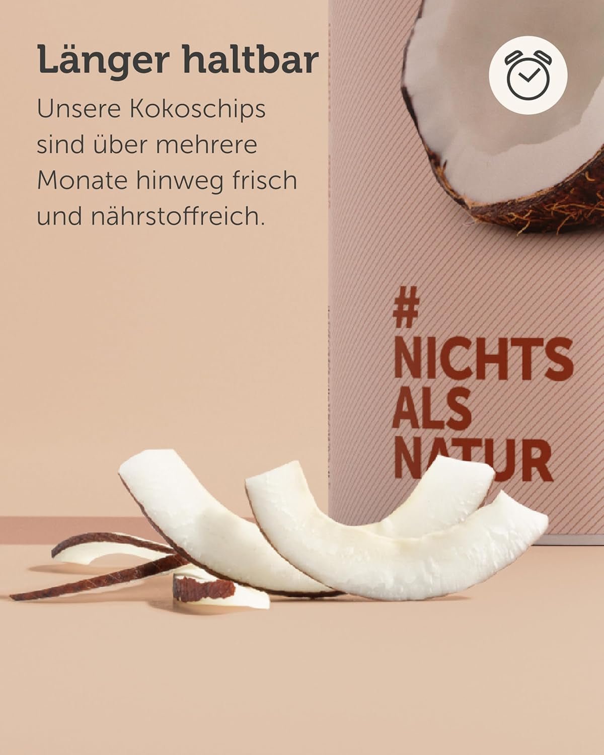 BUAH® torkade kokoschips | Ekologiska kokoschips, mellanmål, müsli & baka kokoschips | Idealisk ersättning för godis | Vegansk och utan tillsatt socker | 400g Naty Shop torkade produkter