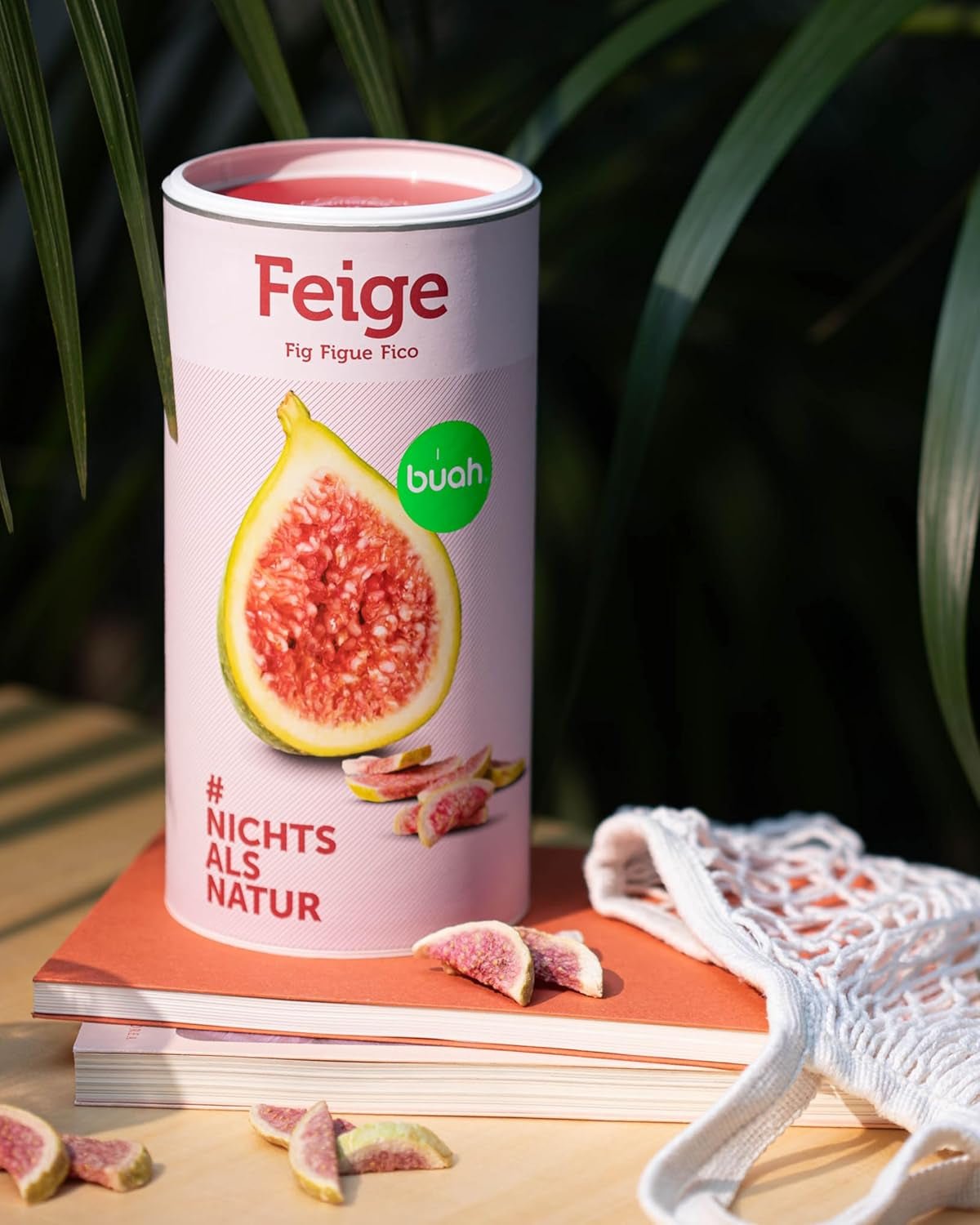 BUAH® Frystorkade fikon | Fikonchips Som mellanmål, till müsli och desserter | Idealisk ersättning för godis | Vegansk och utan tillsatt socker | 220g Naty Shop torkade produkter