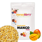 Frystorkade mangobitar 100g - Frystorkad frukt - Frystorkad torkad frukt - Torkad mango - Perfekt för mellanmål, bakning, müsli, smoothies och desserter Torkade produkter Naty Shop 100G