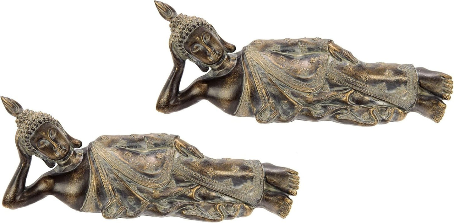 Buddhafigur meditera sitta staty figurer skulptur byst staty ornament Buddhafigur Feng Shui dekoration trädgård terrass balkong dekoration Buddha staty hemtillbehör Buddha skulptur trädgård figur Statyetter och skulpturer Naty Shop Grå/brun Prone