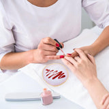 Harz Nail Art Palette,Maniküre Gemalt Palette,Goldener Rand Nagelleck Palette,Nagelkonst Make up Palett Display Fach Nagel DIY Zubehör(Weiß)