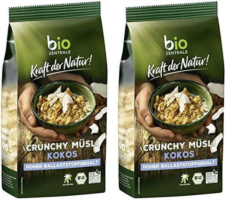 Krispig müsli med bär Biozentrale | 375 g ekologisk müsli | Perfekt för frukost och din kopp takeaway-müsli | Ett alternativ till müslibars
