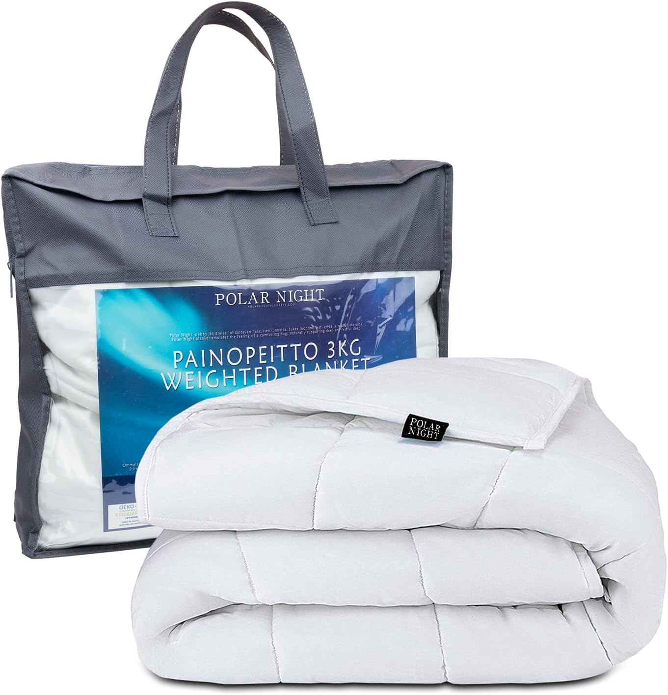 Tyngdfilt för vuxna 150 X 200 Cm, 7Kg - Tyngdfilt för djup sömn, tung filt, terapifilt av 100 % bomull, avkopplande filt Oeko-Tex® 100 Standard täcke Sängar och filtar Polar Night 135 X 200 Kilogram 9.