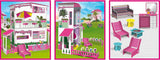 Lisciani - BARBIE Dollhouse - Barbie Dream Villa på två våningar - 3D-hus att bygga, dekorera och designa - Kreativt hantverk och byggleksak för barn från 4 år och uppåt Dockhus Naty Shop
