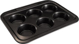 Masterpro Foodies - bakplåtar för 6 muffins - Jämn värmefördelning - Tillverkad av kolstål - Anti-seize botten - Avtagbar och lätt att tvätta Naty Shop Bakplåtar och plåtar Flerfärgad 28,9 X 23,1 X 3,3 Cm