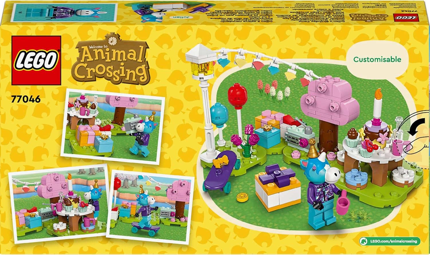 LEGO Animal Crossing Jimmys födelsedagsfest Kreativ leksak för barn Videospel Häst Djurset Present för flickor och pojkar 6 år 77046 Byggset Besuche den LEGO-Store