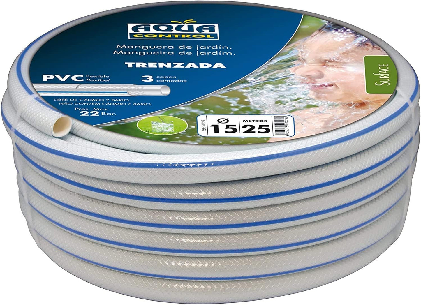 51525 – Trädgårdsslang, 15 x 25 m, vit