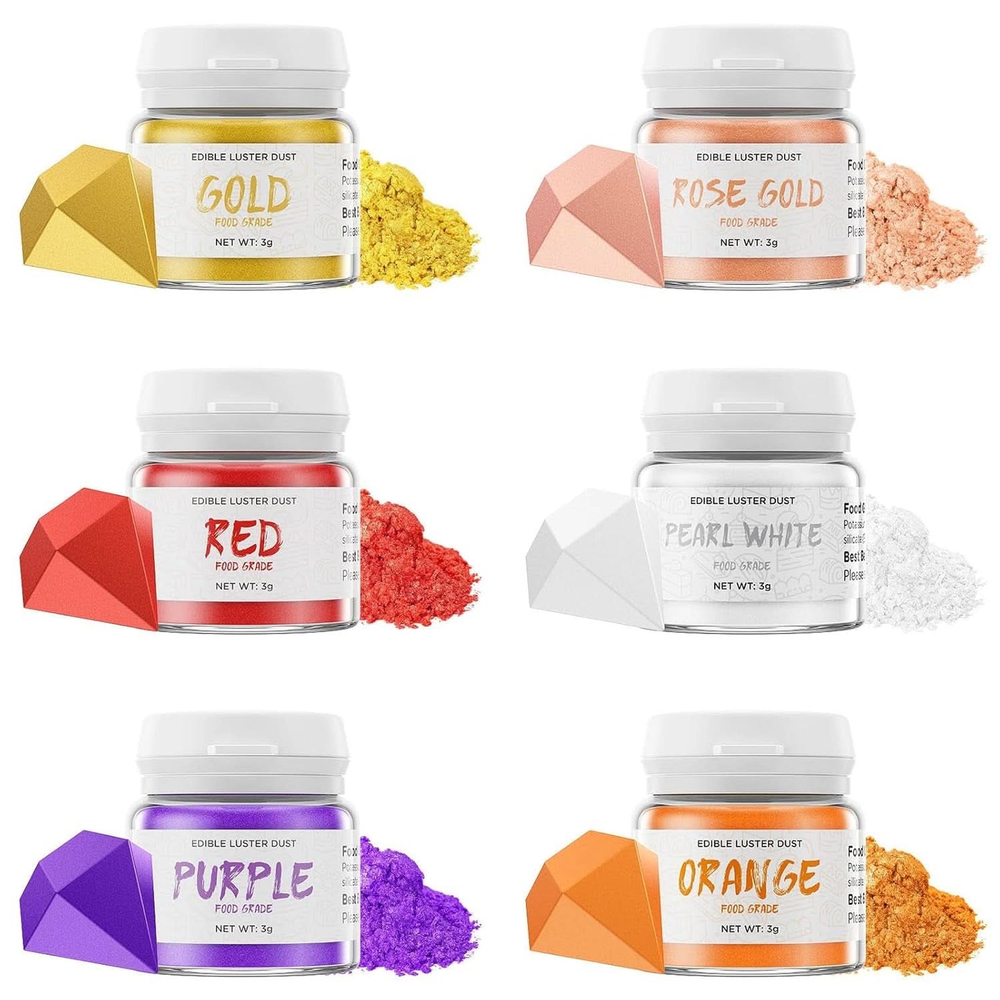 Ätbart glitter, 3 gram Naty Shop Varma färger