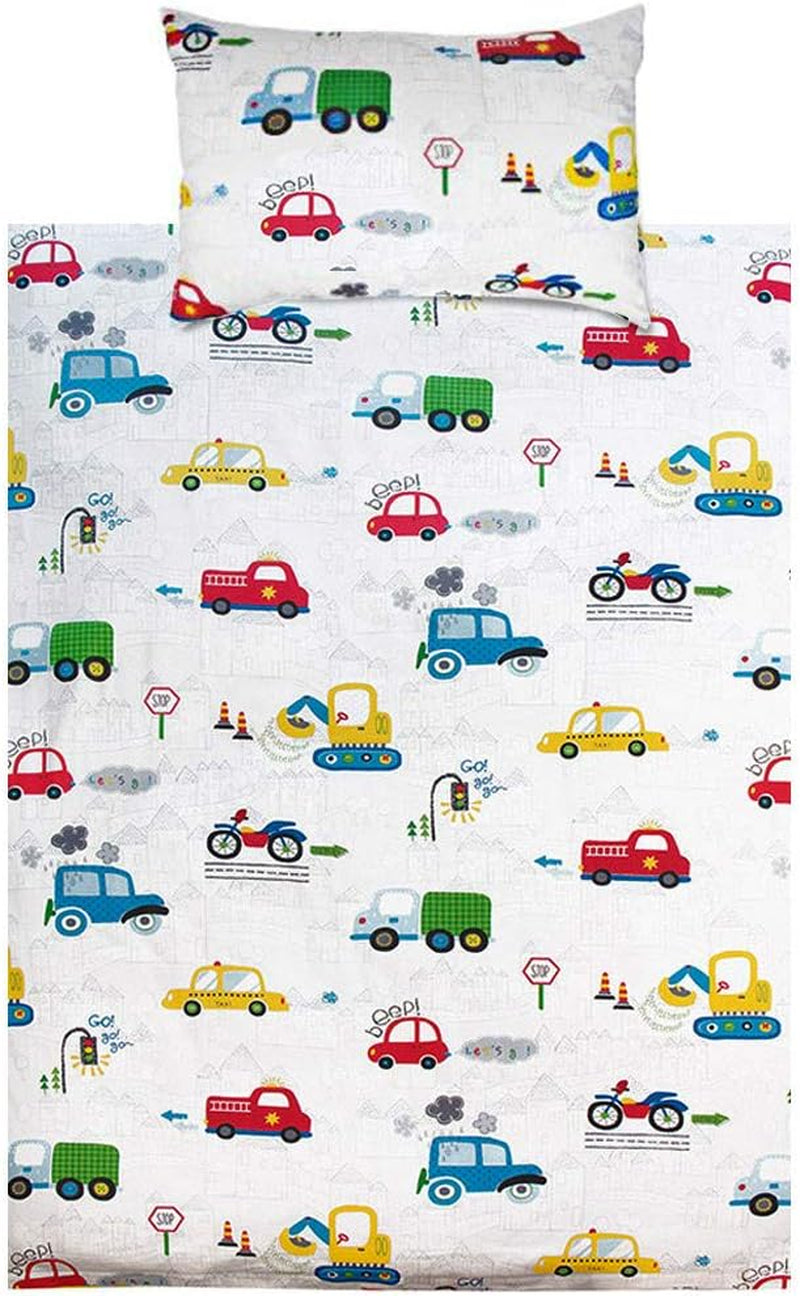 Sängkläder för barn pojkar med olika utföranden, 100% bomull Sängkläder - barn Naty Shop Auto 100 X 135 cm