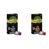 Jacobs Kapseln Lungo Intenso, Intensität 8 & Kapseln Lungo Classico, Intensität 6, 100 Nespresso®* kompatibel Kaffeekapseln, 10er Pack, 10 x 10 Getränke