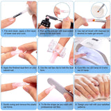 120 st nagelformsset, nagelförlängningar, gelnagelformer, nagelformset med dubbelhuvudborste och nagelfil med clips, för gelnaglar