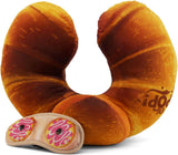 Croissant nackkudde och sovmask, Orange Naty Shop resekuddar
