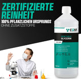 Vegetabilisk glycerin, 100 % naturlig, naturlig fuktighetskräm för hår och hud, idealisk för tvål, schampon, krämer, 1 liter dusch och bad Naty Shop