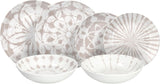 Mallorca, servisset för 6 personer, 18 delar, porslin, beige