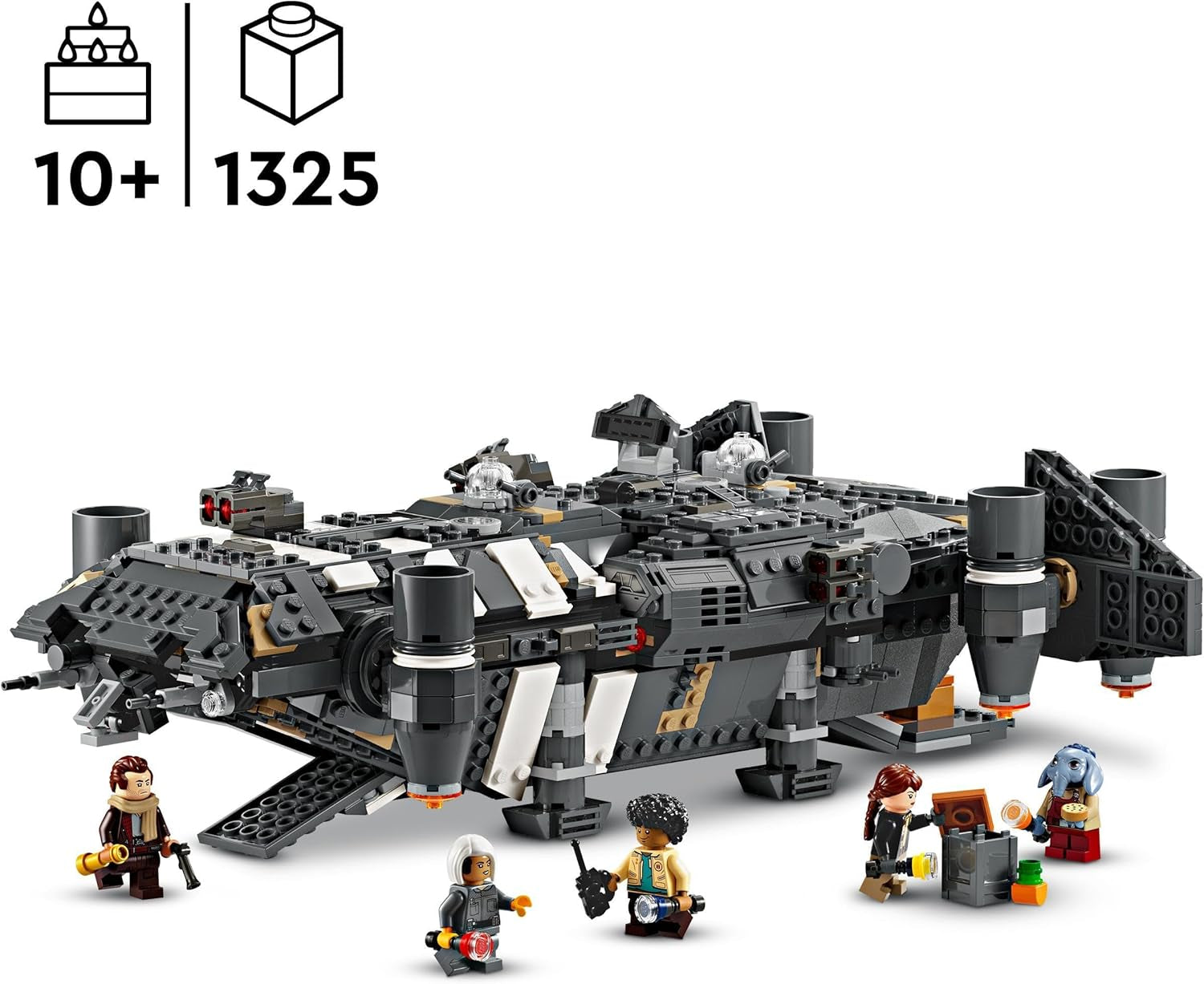 LEGO Star Wars: Skeleton Crew Onyx Cinder, byggbar och samlarbar rymdskeppsleksak för pojkar och flickor med 5 tecken, presentidé för fans från 10 år 75374 Byggset Besuche den LEGO-Store