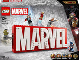 LEGO Marvel: Marvel-logotyp och minifigurer - Hulk, Thor, Iron Man, Black Widow och Captain America samlingsset - Avengers figurbyggeset - Present för pojkar och flickor från 12 år och uppåt 76313 Byggset Beuche den LEGO-Store