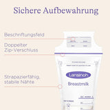 Lansinoh Muttermilchbeutel - 25 Stück - Zum Sicheren Aufbewahren Und Einfrieren Von Muttermilch - Hygienisk & Platzsparend Tillbehör Mat och Amning Bebe Naty Shop