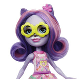 Enchantimals HHB90 - Hadley Husky Doll (Ca 15 cm) och slädhundsdjurfigur, liten docka med avtagbar kjol och tillbehör, bra present för barn från 4 år och uppåt