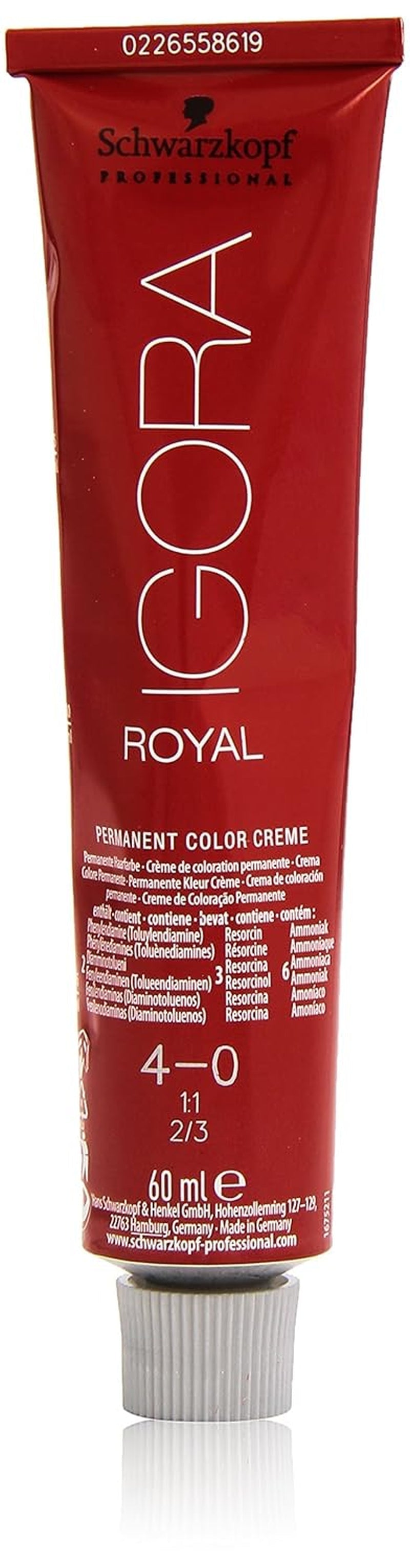 Schwarzkopf IGORA Royal Premium Hårfärg 4-0 mellanbrun, 1 förpackning (1 x 60 g) Hårfärgning Naty Shop Standardtitel