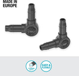 L-stycke för Gardena Micro-Drip 4,6 mm (3/16 tum): För att ändra distributionsriktning och dropplinjer med 90 grader, knäckfri installation, enkel och flexibel anslutningsteknik (13212-20)