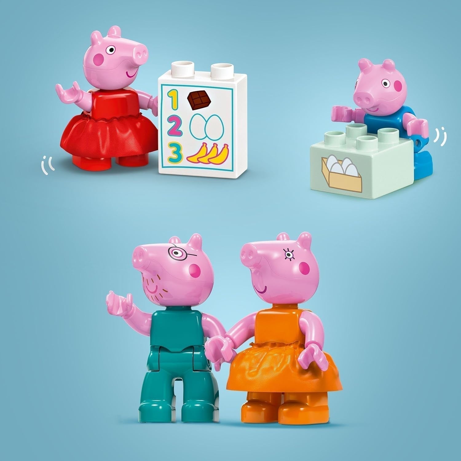 LEGO DUPLO 10434 Peppas Supermarket: kreativ pedagogisk leksak och lekset, present till pojkar och flickor från 2 år, uppmuntrar fingerfärdighet Byggset Besuche den LEGO-Store