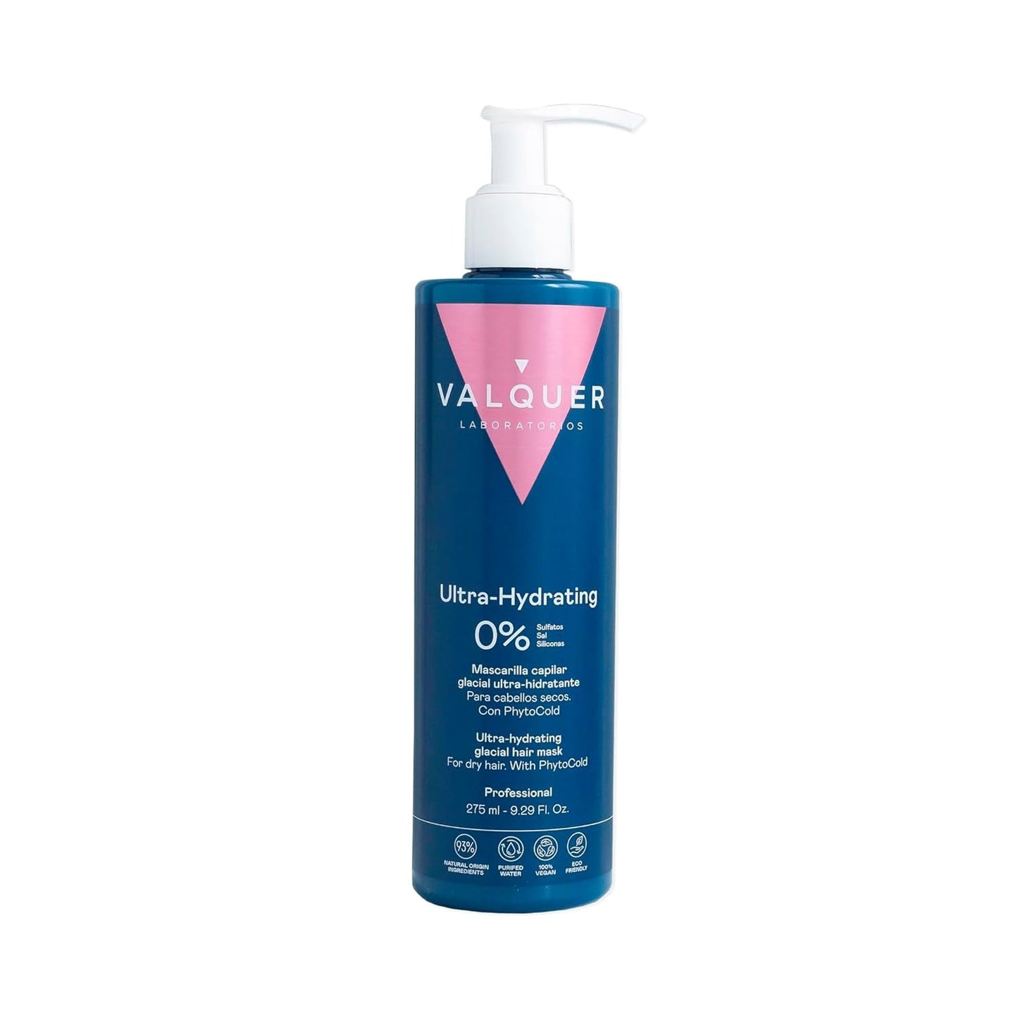 Valquer Profesional Ice Hair Mask - Ultrafuktande hårmask utan sulfater, salter och silikoner Naty Shop Hair Mask 300 Ml (1 förpackning)