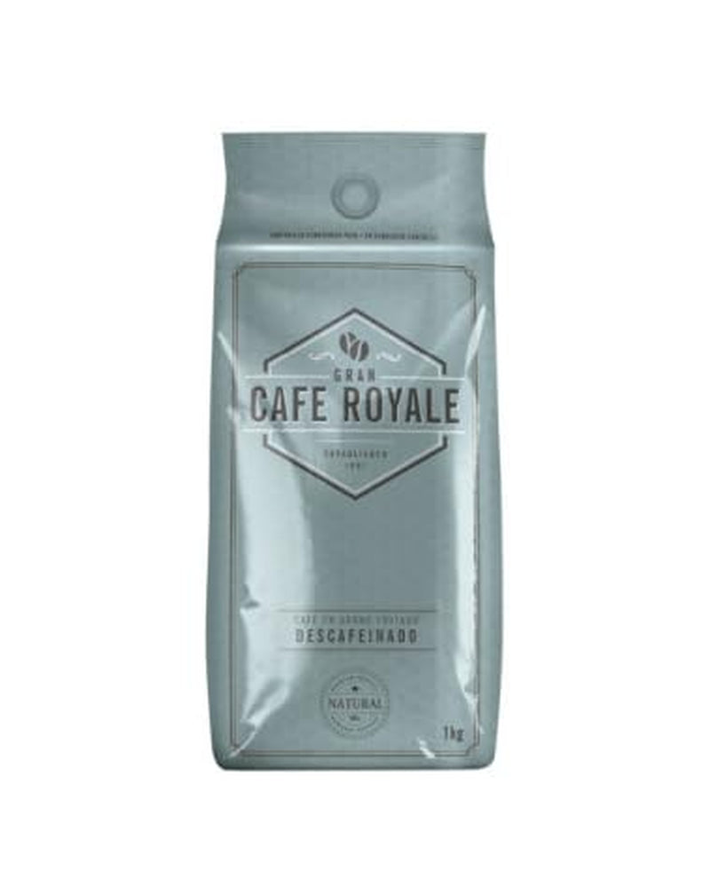 Gran Café Royale Koffeinfritt - 100 % rostat kaffe - 1 kg bönor eller malda - Ekonomipaket 10 kg (10 x 1 kg)