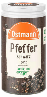 Ostmann Gewürze - Pfeffer schwarz ganz | 40 g i Der Streudose