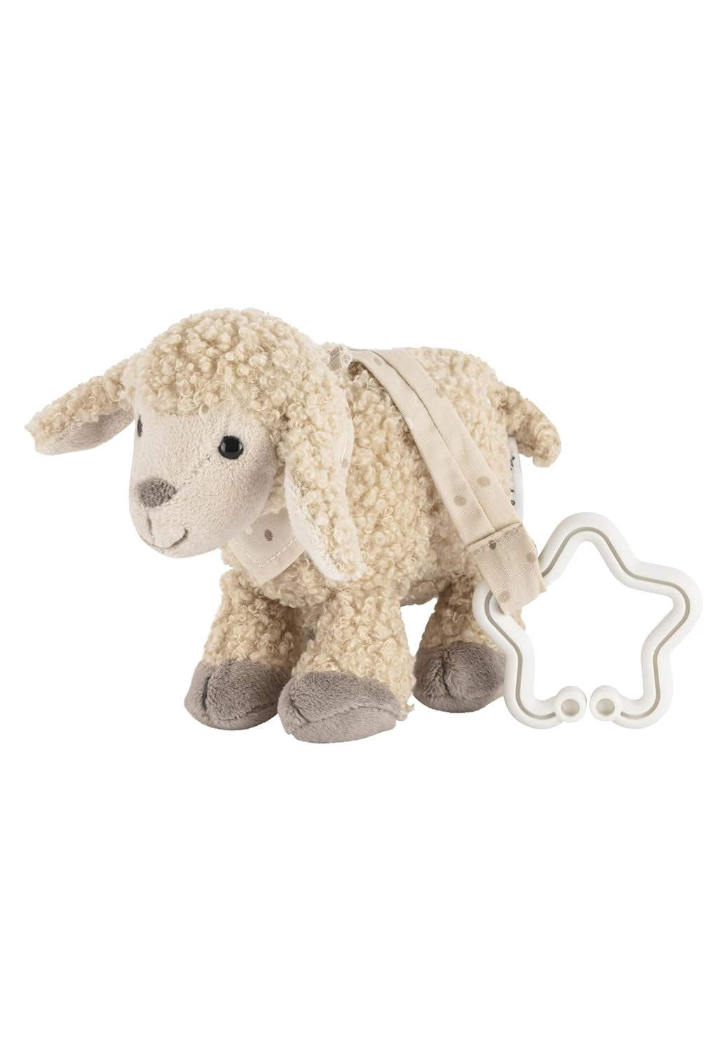 Sterntaler Flocke Fårleksakshänge - Mjukt tyg Barnvagnsleksak - Babyhängande leksak - Sand Färg Stjärnformad upphängning Lekbågehänge Bebe Toys Naty Shop