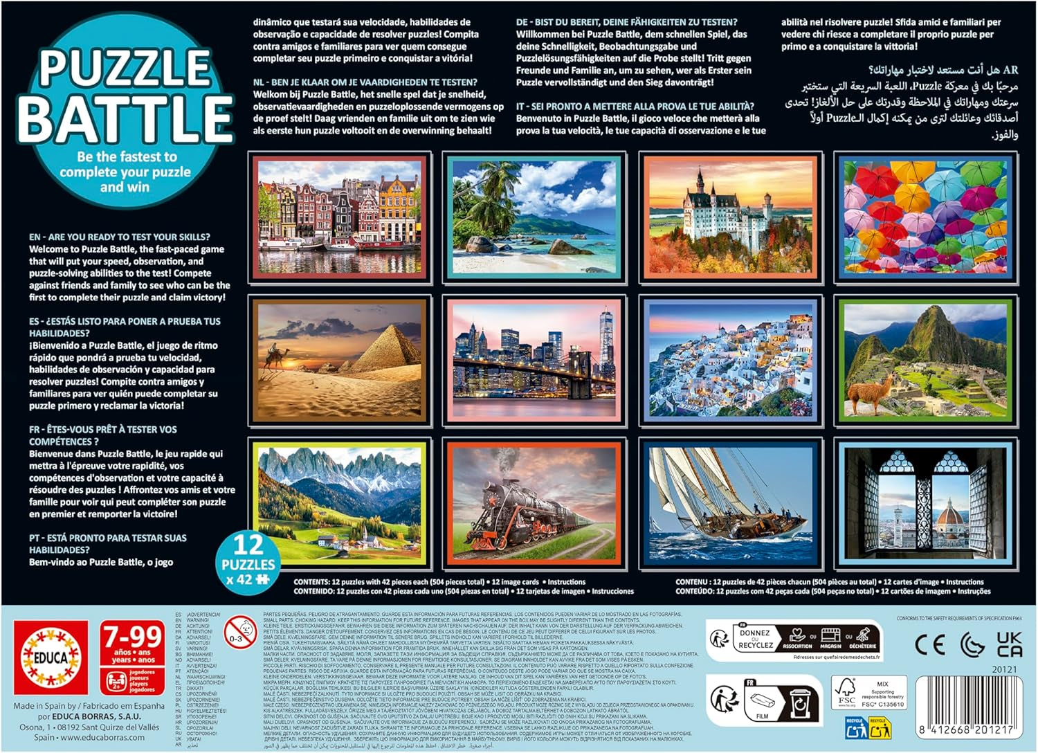 Educa - Pussel Battlescapes. En autentisk strid mellan bitarna | Var den första att slutföra pusslet för att bli vinnaren. Från 7 år (20121) Puzzle Naty Shop