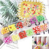 4 Set Nagel Obst Scheiben, Basicon Niedliche Obst Polymer Scheiben Obst Scheibe Nagel Nagel 3D Obstscheibe Nail Art Slice Für DIY Liefert Maniküre Dekoration Schleim Zubehör Nageldekorationen, 4 Stile