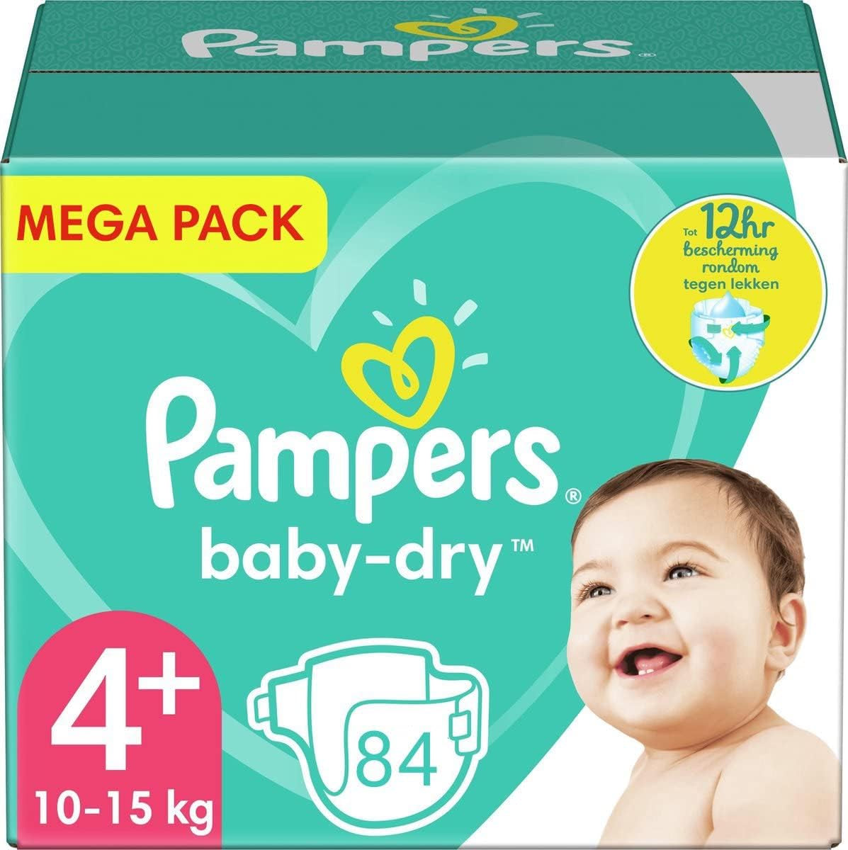 (Gammal version), Blöjor för spädbarn storlek 4+ (10-15 kg), 84 st.