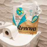 Renova 100% ÅTERVINNING toalettpapper 9 rullar, vit, normal