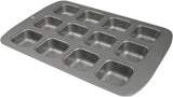 CSB106 Quadratische Antihaftbeschichtete Backform Mit 12 Minilöchern Aus Karbonstahl, Edelstahl, Silver, 37,3 X 26,1 X 3,1 Cm Formar och brickor för bakning Naty Shop