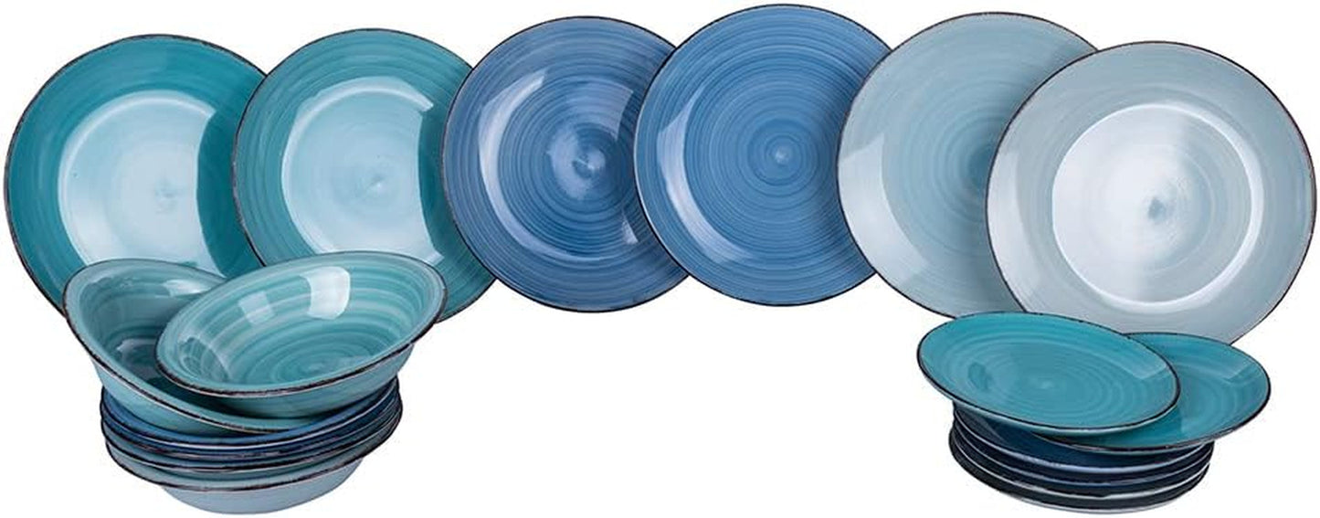 VDE 1996 Baita Acqua Ocean 5907301 Tafelservice aus Steinut, 18-teilig