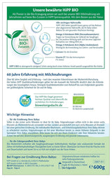 HiPP 3 Ekologisk tillskottsmjölk (4 x 600g) - efter 10 månader, med Omega-3 (DHA, ALA), Kalcium, Vitamin D, av bästa ekologiska kvalitet