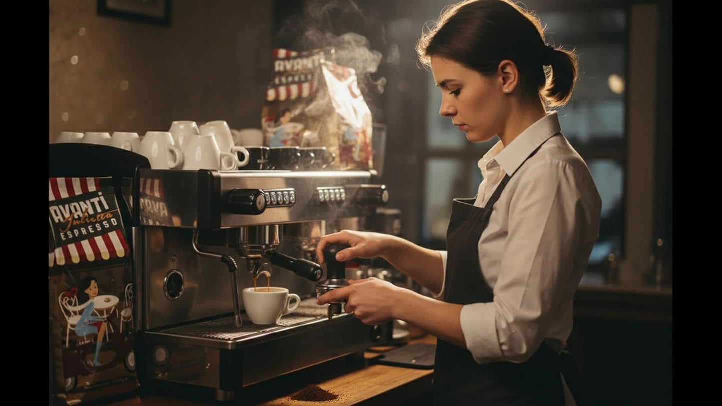 AVANTI Julietta Espresso kaffebönor, 500g, 70% Arabica 30% Robusta, traditionell trumrostning