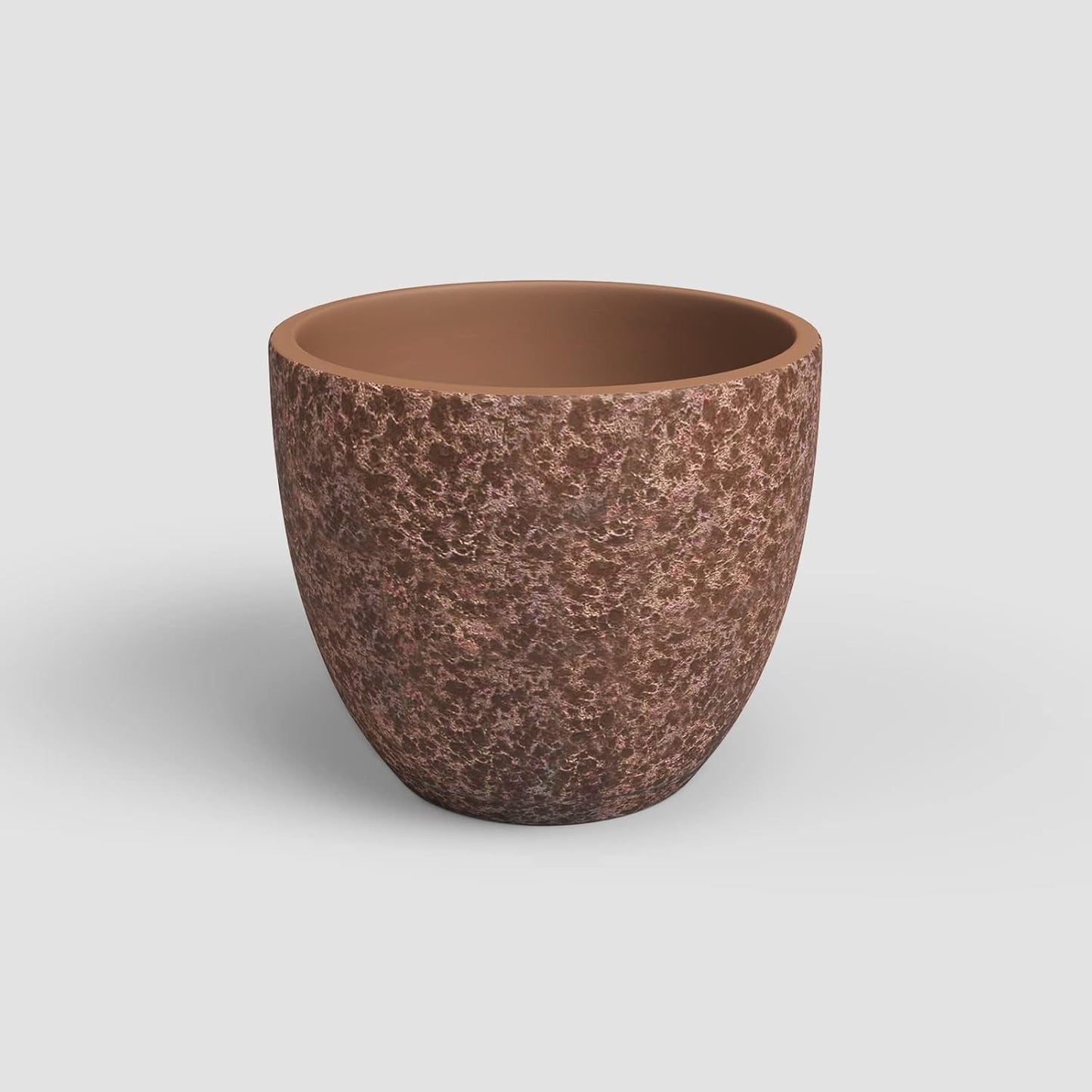Artevasi Hestia blomkrukor, blomkrukor, dekorativa krukor, komplex struktur, handgjord keramik, terrakottafärg, 17 cm