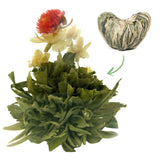Te blommor guldtacka 1 st 6 g | Grönt teblad | Jasminblommor | European Creeper | Grönt te Te med blommor | Grönt te blommor | Perfekt för teälskare